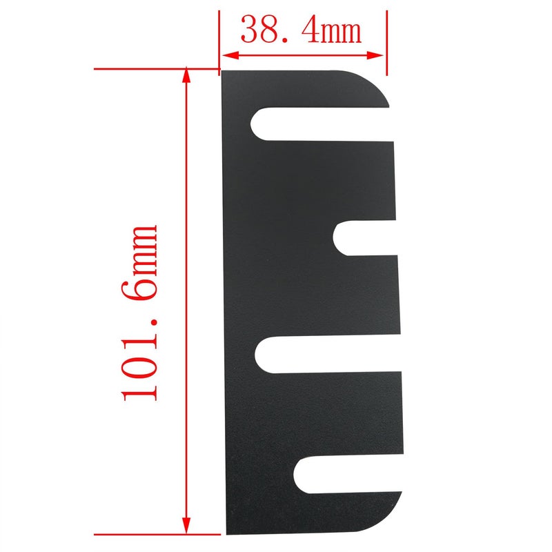 CHENJIN 10PCS 4 Inch Plastic Door Hinge Shims 38.4x101.6x1mm Door Alignment Fixing Metal Plates for Repair Kits Black - Image 2